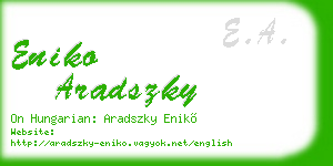 eniko aradszky business card