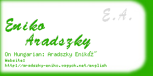 eniko aradszky business card